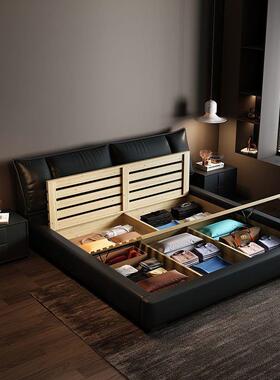 简jls6T6S6约大气床双人床2米28.2米现代主.卧床1.储5米1米物婚床