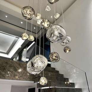 奢艺术现设计熔岩吊灯吧350轻台别墅复意式楼梯吊灯创服装代店吊