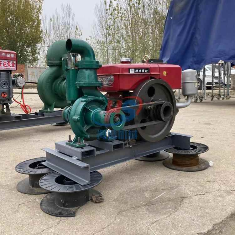 电启动油泵机组6寸离心 农用溉泵 大流DLO柴量8寸抽水灌泵