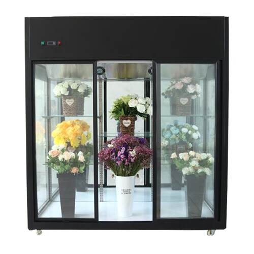 鲜花展示柜花店超市风冷保鲜柜鲜花植物陈列冰柜立式鲜花柜冷藏柜