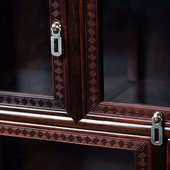 大红酸枝玻璃陈列柜红木桌面茶叶收纳柜实木中式 收藏储物展示柜