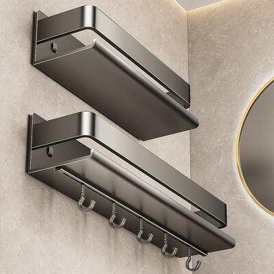 浴室置物架生阳间壁挂式打孔带钩带LT-943Q杆厨房台厕卫所收纳架