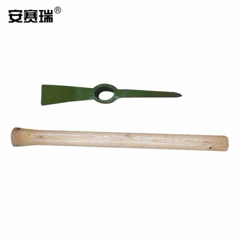 安赛瑞洋镐十字镐木柄钢镐85锰钢镐头户外洋镐头军绿色23942图片