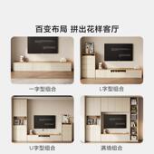002 北欧落电视机柜收纳地储物柜体客厅家用地柜组合柜一实木家具