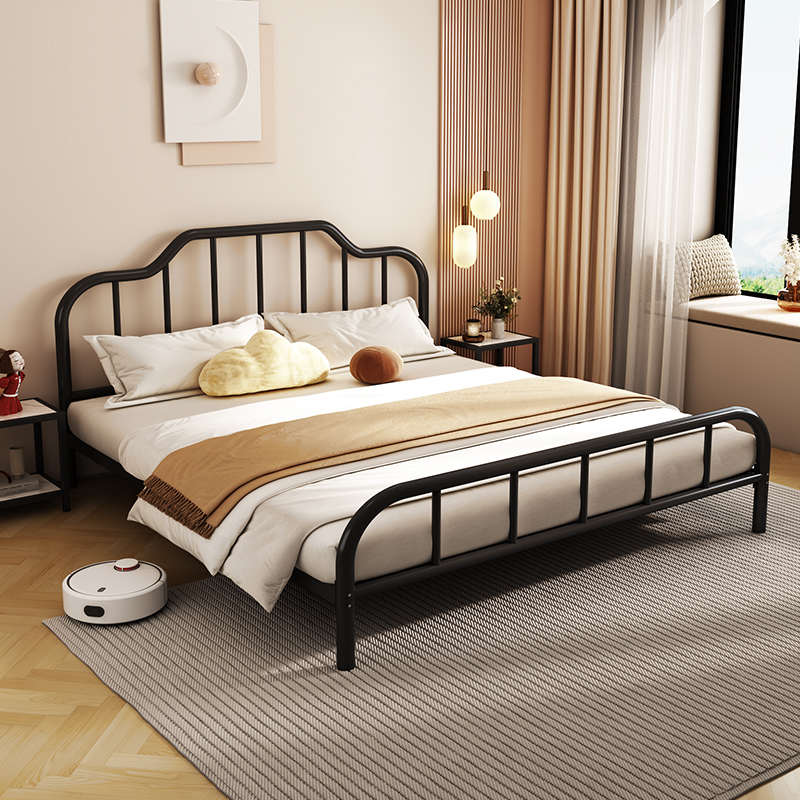 法式铁艺床钢架床公主床单人床不锈钢铁架床家用双人床加厚款床架