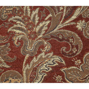 欧美古典提花沙发餐椅面料雪尼尔花卉条纹家居装 饰布料幅宽1.45米