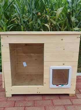 正品定制实木用室内平顶猫屋猫宠别墅狗窝狗屋窝狗笼宠物窝狗猫房