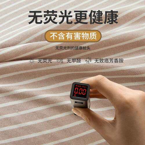 纯棉水洗棉苦荞麦壳枕头枕芯助睡眠护颈椎家用男生女生舒适荞麦皮