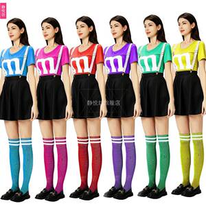 女款足球宝贝啦啦队服套装女团啦啦操学生演出服舞台表演比赛队服