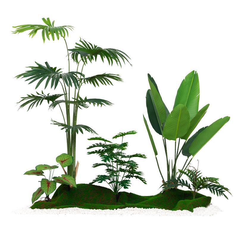 仿真植物组合套装商场橱窗落地大型假树盆景装饰摆件仿真绿植造景