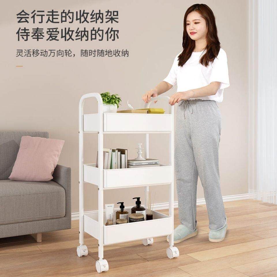 厨房置物架落地多层可移动家用小推车储物收纳蔬菜架卫生间整理架