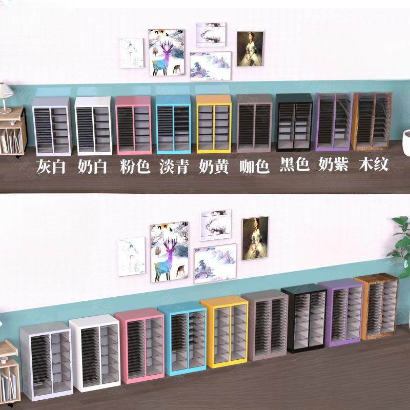美甲店甲油胶罐装胶带隔板平底收纳柜A4文件柜抽屉式烘焙模具分类
