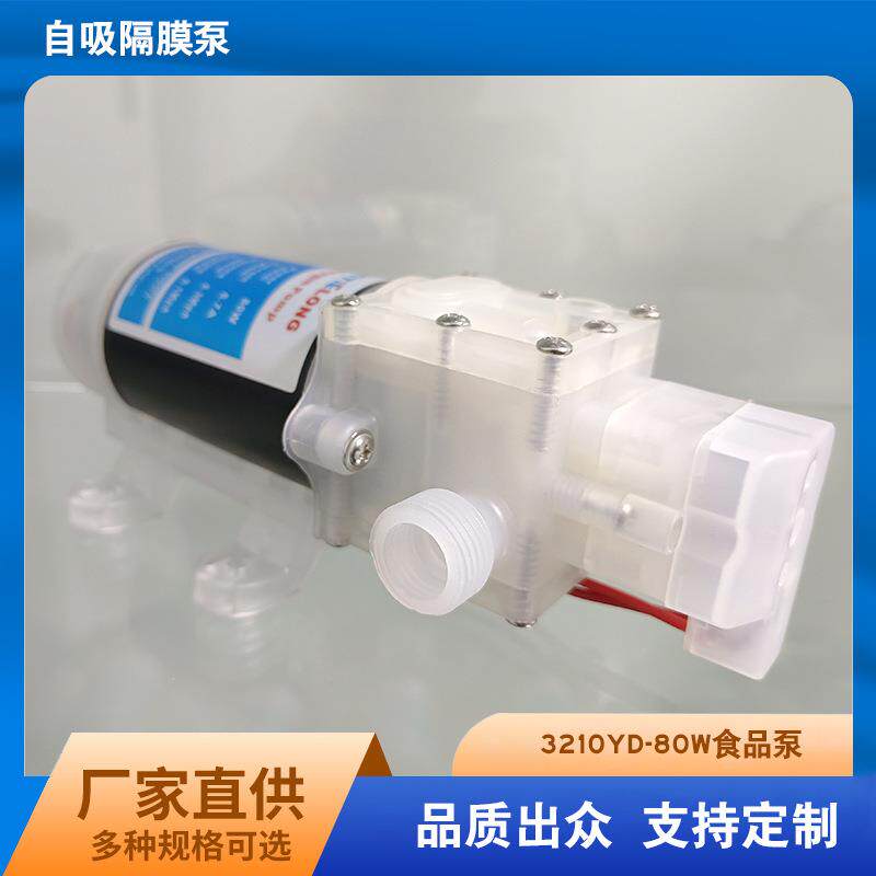 厂家供应食品级电动隔膜泵套装 抽酒泵 房车水泵 直流自吸 12V80W