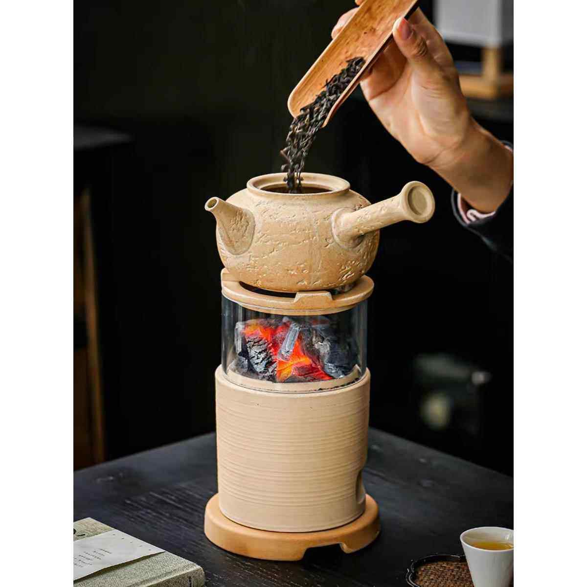 围家炉煮茶观火炉茶庭院户外用桌面other小煮瓷茶炉取暖手炉陶碳