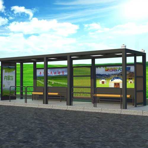 蒙古包公交候车亭 仿古站牌灯箱厂家太阳能滚动电子屏公交站台