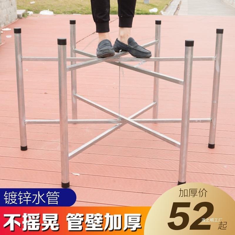 圆桌折叠桌子腿支架台脚大板支架台架定zh饭桌架子折叠餐桌支