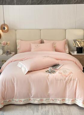 新款加单轻奢160支长绒棉全棉纯棉磨毛刺厚亲肤TAOYUAN4四件绣套