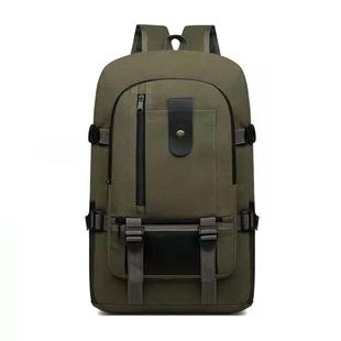 背包工地耐磨帆布男士工具双肩包大容量耐磨背包简单书包包