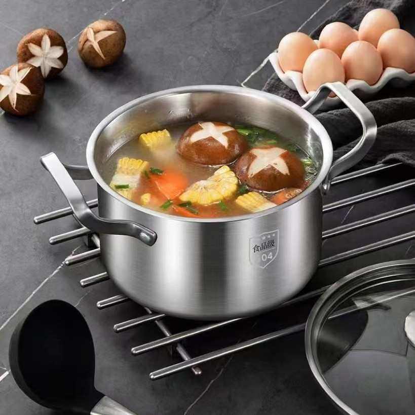 304食品级汤锅不锈钢加深特厚家用复合钢双耳热奶煮面锅厂家直销,厨房/烹饪用具,汤锅/汤桶/卤肉桶,淘宝优惠券,粉丝福利购,淘宝优惠卷
