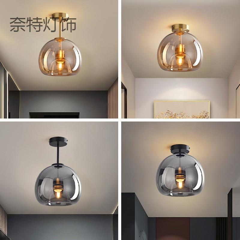 北欧后现代客厅灯简约现代创意过道灯卧室房间玄关极简艺术吸顶灯