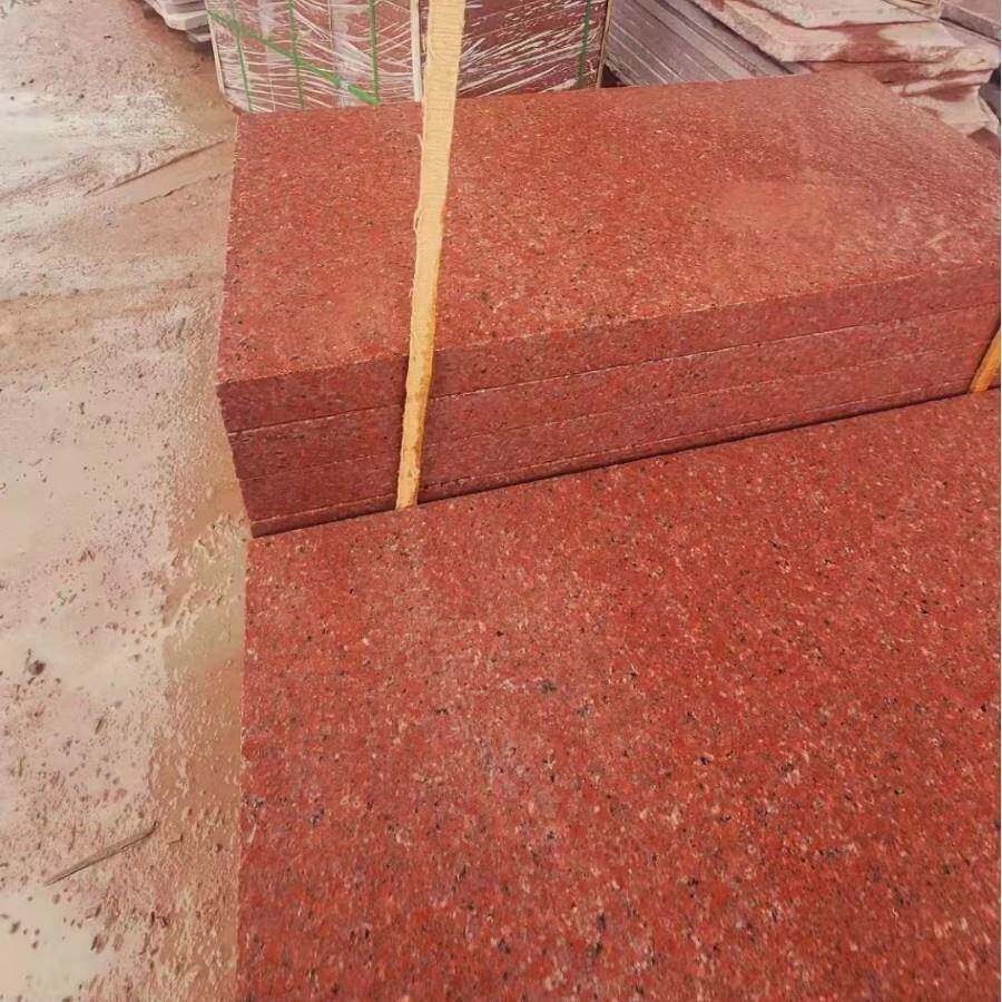 石岛红江西红红色褐红色石英石大理石中国石材建筑墙面地面