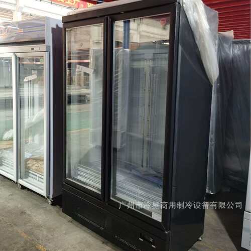 黑色双门风冷冷冻展示冰柜-18~-22℃下机组商用冰淇淋肥牛冰箱
