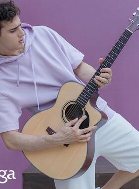 Saga萨伽吉他SF600C民谣木吉他初学者男生女生专用面单SF700