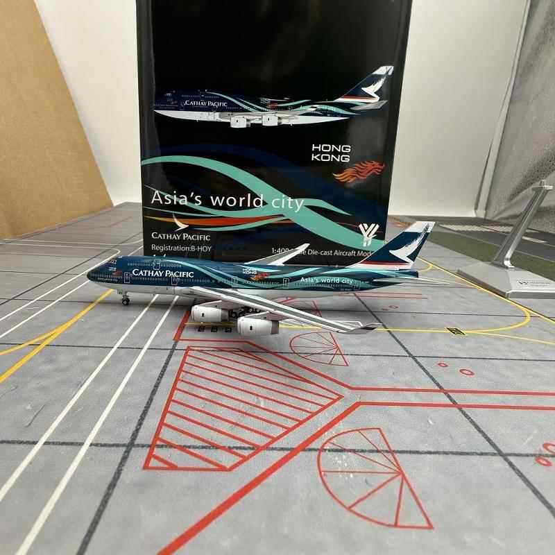 YY Wings 1/400 国泰航空 B747-400千禧年/亚洲都会 合金客机模型