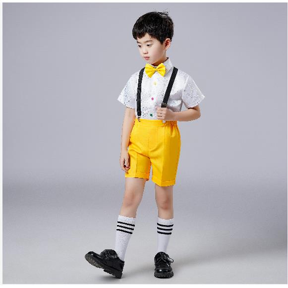 新款童演出服主纱裙蓬裙男女童朗公诵合唱服六一幼儿儿园舞蹈表演