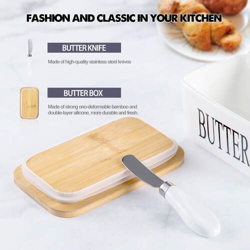 Butter Dish with Lid Ceramic Butter Dish Butter Keeper