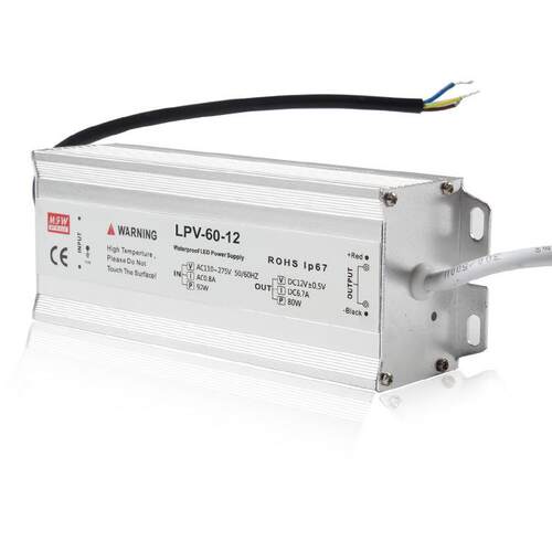 明伟LPV-60W-12V厂家防雨直供明伟防水开关电源 led驱动60W 12V5A