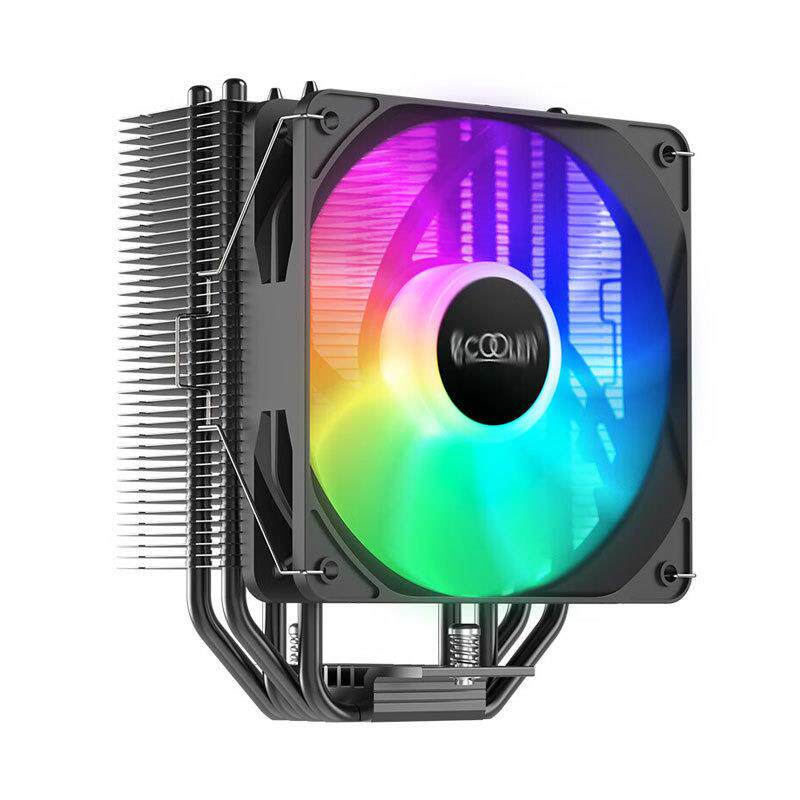 超频三 东海R4000 ARGB四铜管CPU风冷散热器12CM PWM温控机箱风扇