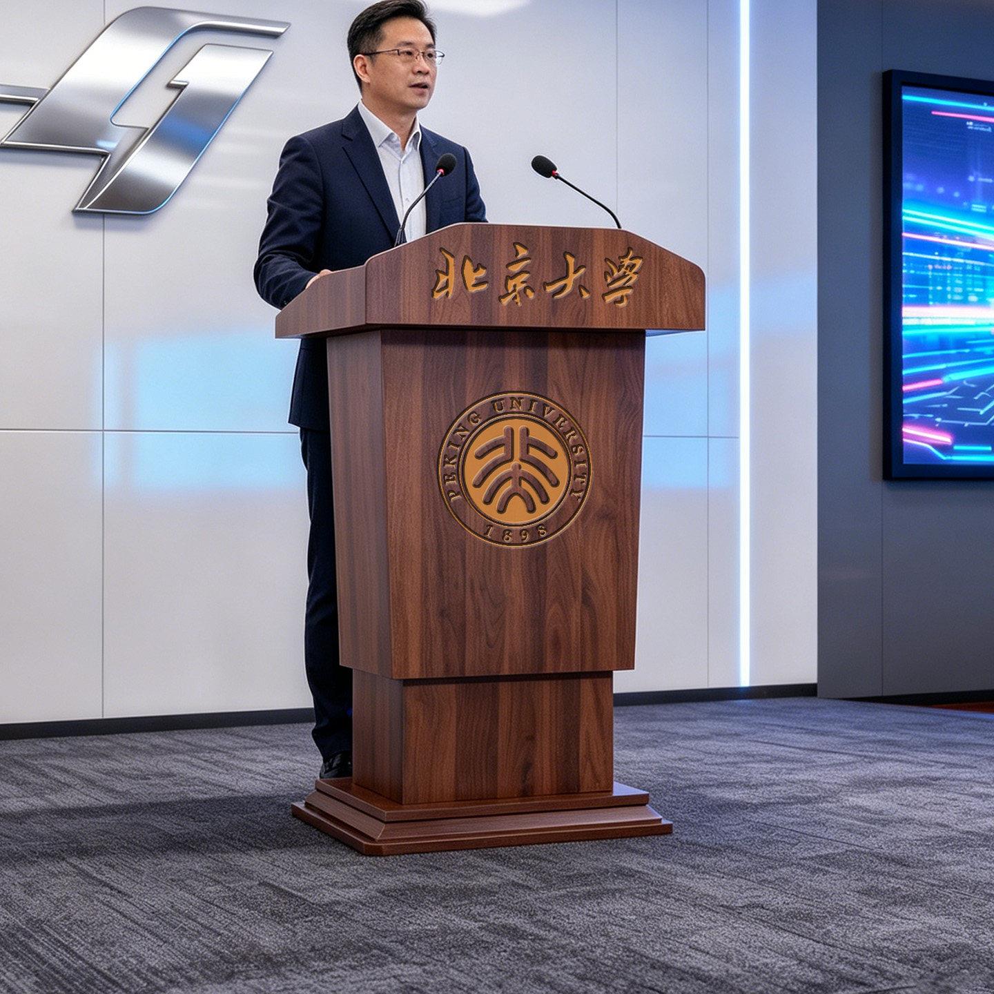带轮升降演讲台 会议室移动发言台 电动升降抗污耐脏