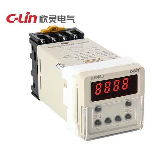 欣灵牌数显计数器DH48J HHJ1-A N C F R模式停电记忆可调 带底座