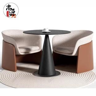 样品屋展示中心洽谈桌椅组合酒店大堂接待区沙发民宿会所休闲 区