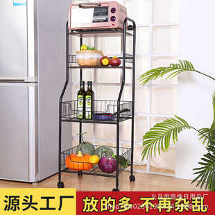 推架带多功能轮子微波炉物车架多层直供收纳 置架墙角落厨房