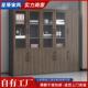 文件柜木质落地资料柜档案柜储物柜带锁带玻璃门收纳柜办公室柜子