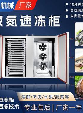 立式商用低温冷冻设备鱼片海产品液氮速冻柜饺子包子速冻设备