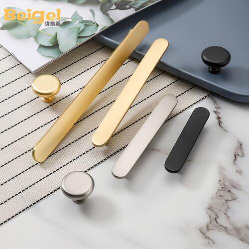 直销新款衣柜门把手衣橱门拉手橱门柜门单孔柜子金色柜门抽屉柜子