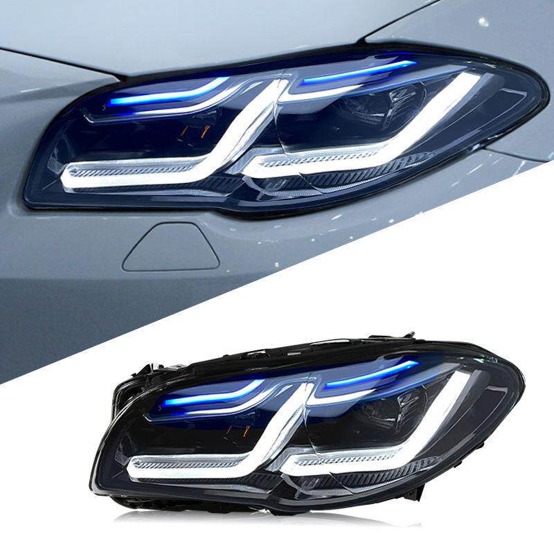 适用于11-17款宝马5系F10大灯总成F18改装LED日行灯双光透镜大灯