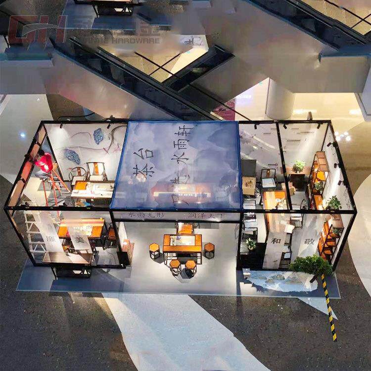 商场特卖展台搭建临时店铺摊位快闪展架展销会方铝展位铝合金框架