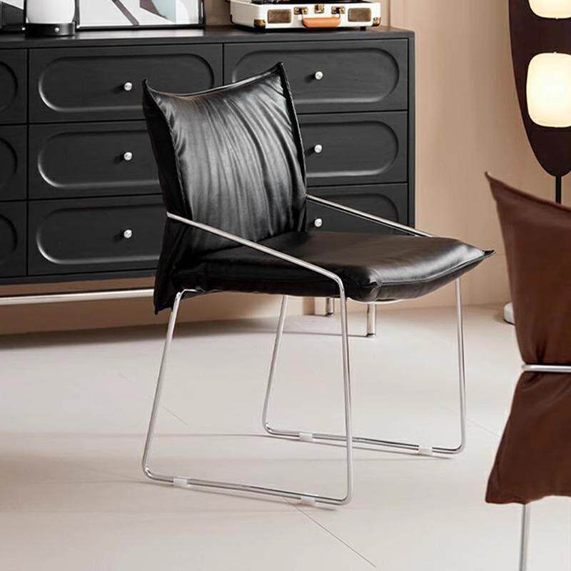 意式中古餐椅北欧咖啡厅餐桌椅子极简高级感设计师网红单人沙发椅