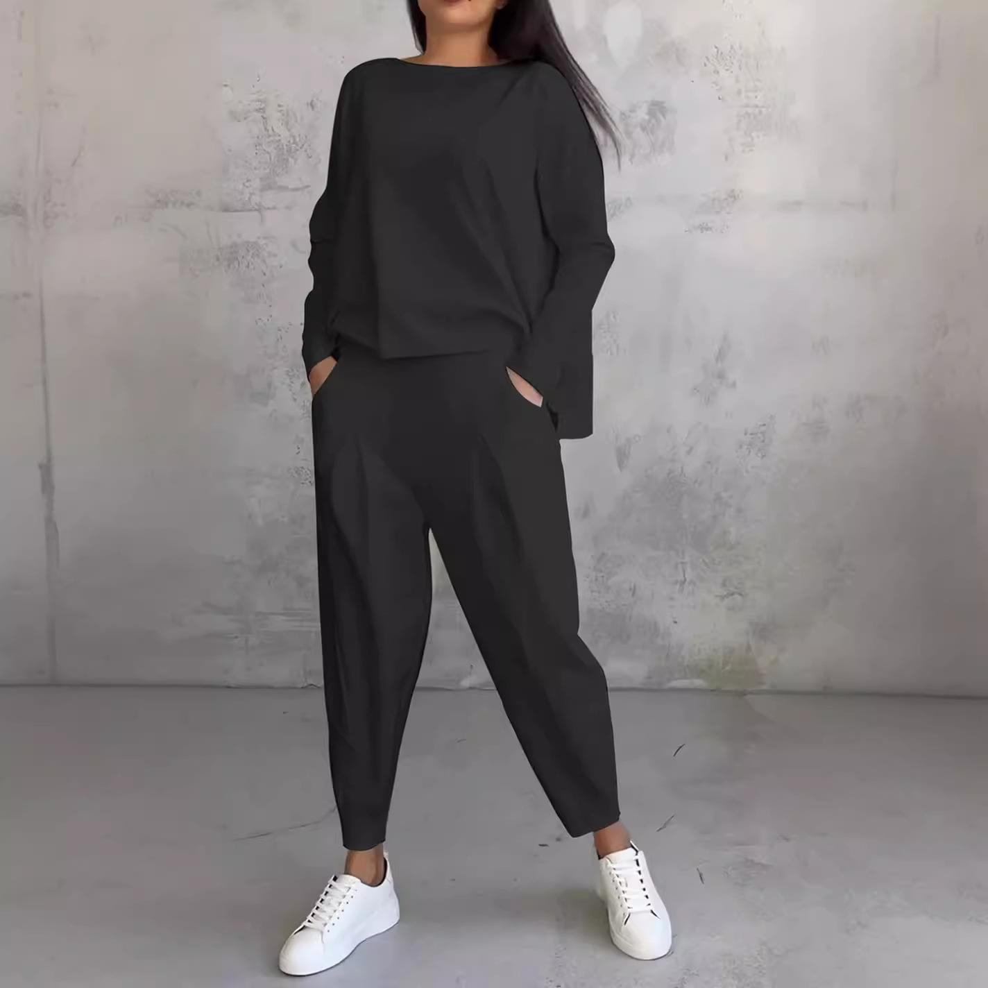 women trousers pants pocket womens suit sleeve long neck