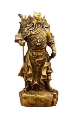 铜器 厂家黄铜忠义关公武财神家居吉祥摆件