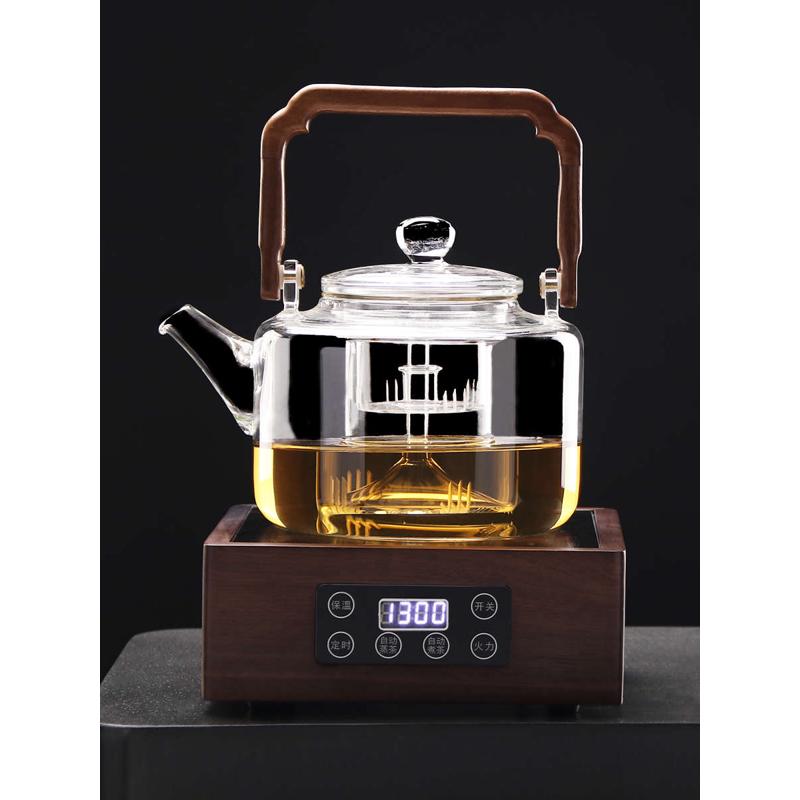 茶壶煮茶壶玻璃泡茶家用大容量煮茶器煮茶炉电陶炉烧水壶提梁套装