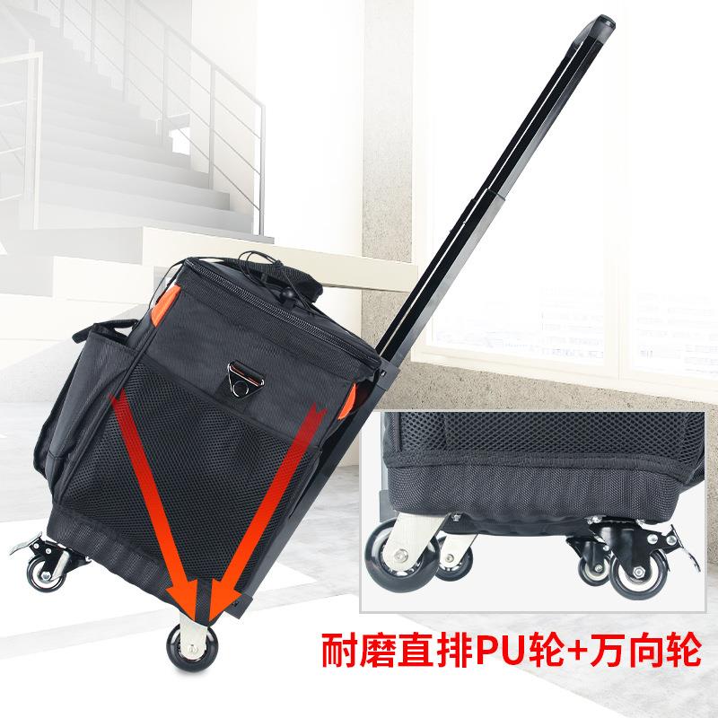 大号多功能牛津布维修售后电工包帆布单肩工具包拉杆工具箱包
