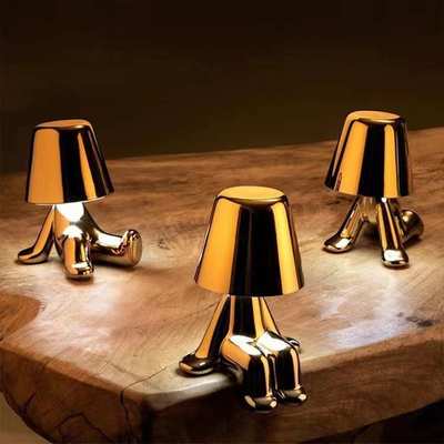 思考者小金人台灯卧室充电小夜灯thinker lamp装饰摆件小台灯