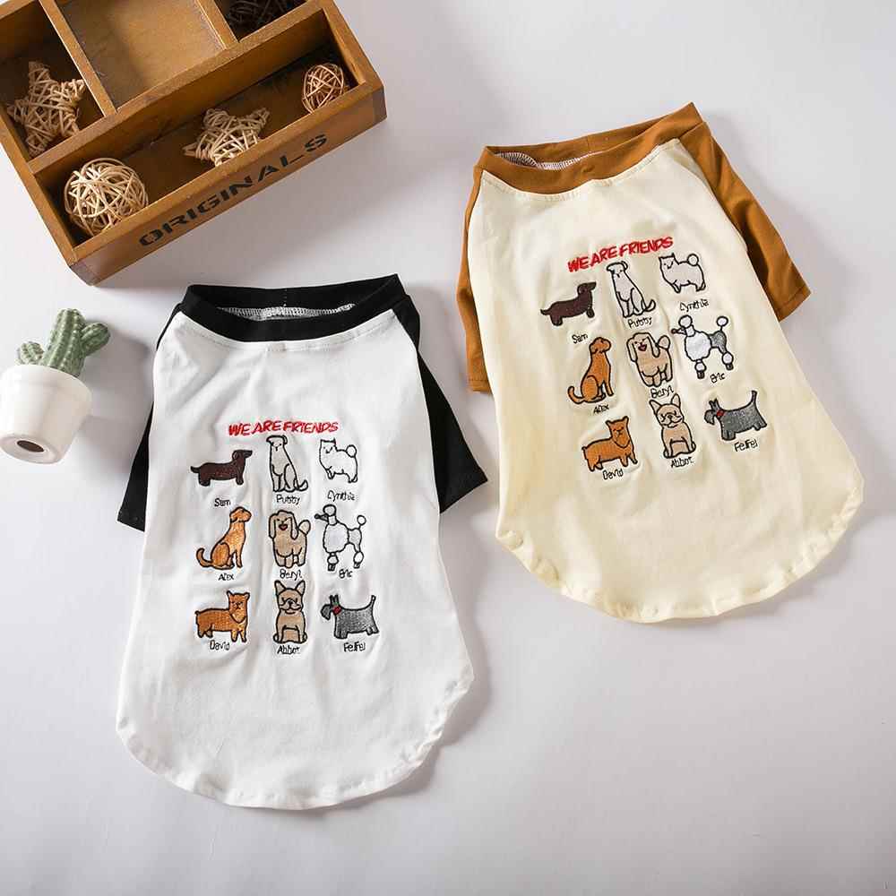 狗狗猫咪春夏薄款T恤春夏季猫咪比熊泰迪约克夏狗狗宠物服可爱衣