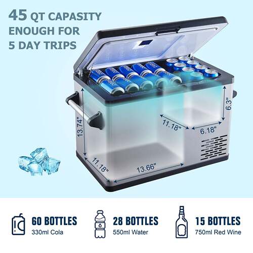 域拓35L车家二用压缩机车载冰箱户外旅行便携小冰箱公寓小冰箱