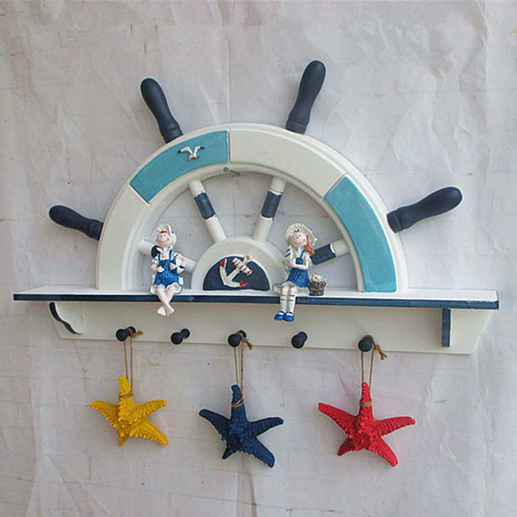 厂销地中海风格半舵方向盘壁饰 创意舵手挂钩 家居木质装饰工艺品,家居饰品,木雕,淘宝优惠券,粉丝福利购,淘宝优惠卷